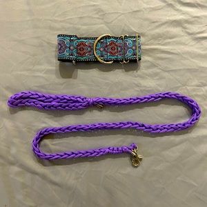 Martingale Dog Collar/Leash Set for Greyhound Saluki Whippet and Other Breeds